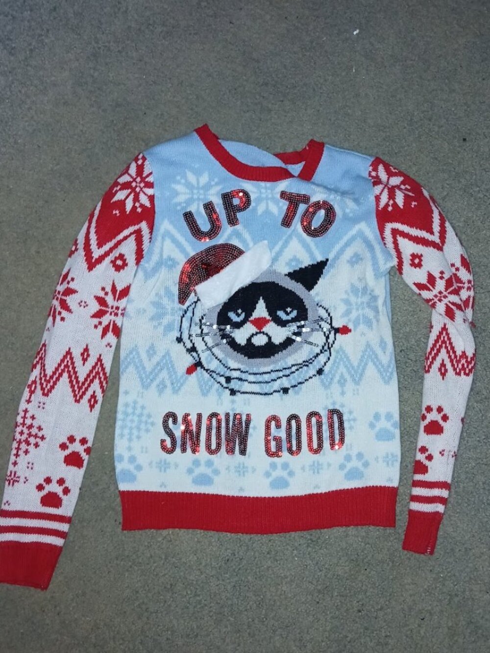 Ugley Christmas sweater.